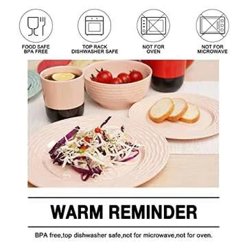 Durable Melamine Dinnerware Set - 16 pcs for 4 Users