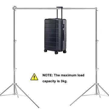 Photo Video Studio Backdrop Stand, 9.19ft Stainless Steel Backdrop Support System Background Stand with Carry Bag for Portrait & Studio Photography