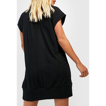 Stylish Viottiset Women's Turtleneck Oversized Sweater Dress