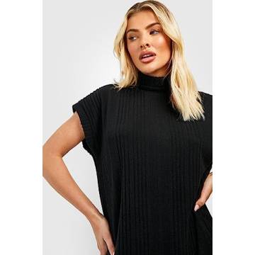 Stylish Viottiset Women's Turtleneck Oversized Sweater Dress