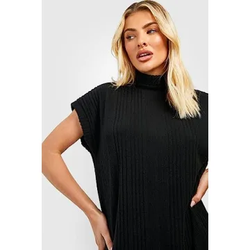 Stylish Viottiset Women's Turtleneck Oversized Sweater Dress