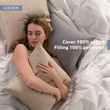 Leeden 16 x 16 Pillow Inserts Set of 2 for Ultimate Comfort