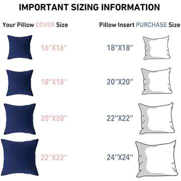 Leeden 16 x 16 Pillow Inserts Set of 2 for Ultimate Comfort