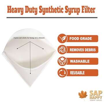 Maple Syrup Tapping Kit - (10) Taps for Maple Trees, (10) 3' Food Grade Maple Syrup Tubing Drops, (5) 1 Quart Maple Syrup Filters, Maple Syrup Drill Bit, Detailed Instructions, Recipe Cards