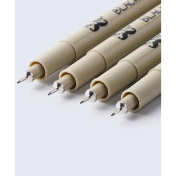 Mr. Pen Black Fineliners 0.25mm, 4 Pack, Bible Pens No Bleed, Fine Tip, Ultra Fine, Black Art Pens