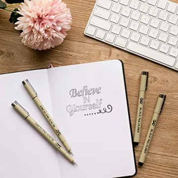 Mr. Pen Black Fineliners 0.25mm Set of 4 No Bleed Bible Pens