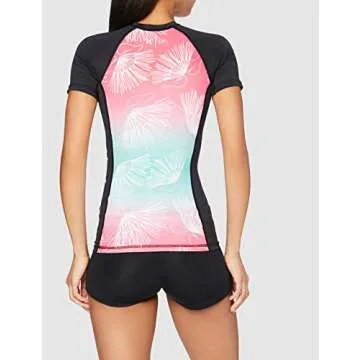 Hurley One & Only Sig Zane Wailehua Short Sleeve Rashguard Light Aqua LG (US 11)