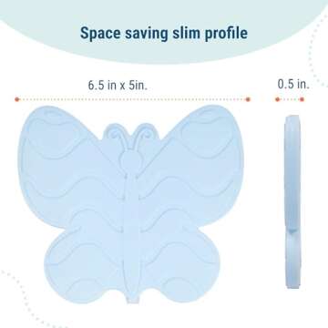 Wildkin Kids Ice Packs (4 Pack) – Slim, Reusable, Keeps Lunch Cool for School/Travel - Butterfly