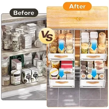 Pull-Out Organizer for Easy Cabinet Storage Solution