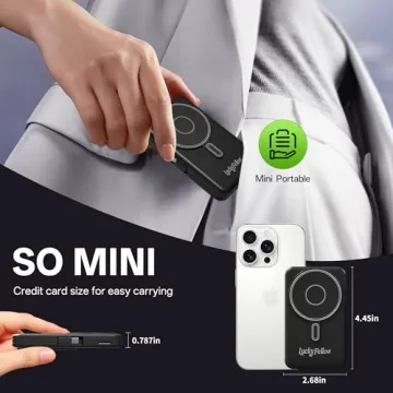 Compact Magnetic Portable Charger with Built-in Cables