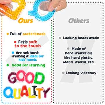 LESONG Autism Sensory Fidget Toys: Alphabet Letters ABC Learning Educational Montessori Toys,Quiet Fidgets Sensory Toys for Classroom Calm Down Corner Autistic Anxiety Relief