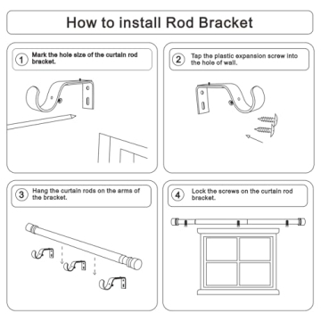 Byondeth Adjustable Curtain Rods for Stylish Windows