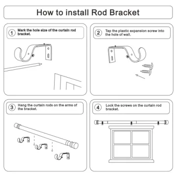 Byondeth Adjustable Curtain Rods for Stylish Windows