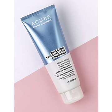 ACURE Wave & Curl Color Wellness Conditioner | 100% Vegan | Performance Driven Hair Care | Blue Tans...
