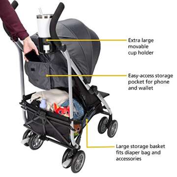Safety 1st Step Lite Compact Stroller, Lightweight aluminum frame and a breeze to carry, at only 15 ...