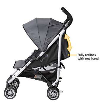 Safety 1st Step Lite Compact Stroller, Lightweight aluminum frame and a breeze to carry, at only 15 lbs, Greyhound