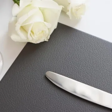 HeloHo Faux Leather Placemats Set of 4 - Pink & Grey