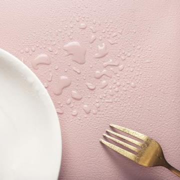 HeloHo Faux Leather Placemats Set of 4 - Pink & Grey