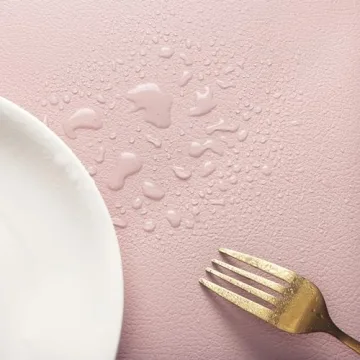 HeloHo Faux Leather Placemats Set of 4 - Pink & Grey