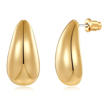 MUYAN Gold Small Long Waterdrop Earrings for Women