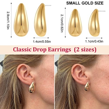 MUYAN Gold Small Long Waterdrop Earrings for Women