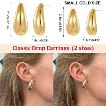 MUYAN Gold Small Long Waterdrop Earrings for Women