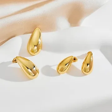 MUYAN Gold Small Long Waterdrop Earrings for Women