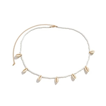 Beaded Shell Waist Chain Body Accessories for Women Teen Girls Beach Shell Belly Chain Belt Beads Wa...