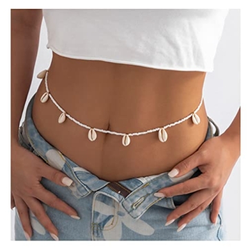 Stylish Beaded Shell Waist Chain for Women & Teens