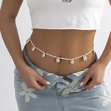 Stylish Beaded Shell Waist Chain for Women & Teens