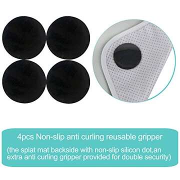 Paw Legend Washable Highchair Splat Floor Mat - Anti-Slip Silicone Spot Splash Mess Mat (53'' X 53''...