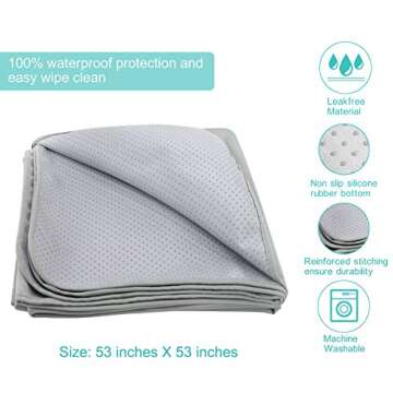 Paw Legend Washable Highchair Splat Mat - Anti-Slip Companion