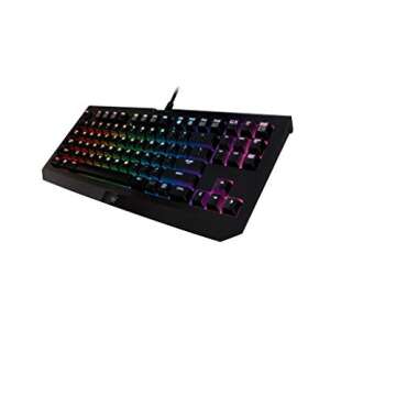 Razer RZ03-01430100-R3U1 BlackWidow Tournament Edition Chroma, Clicky RGB Mechanical Gaming Keyboard, Compact Layout - Green Switches