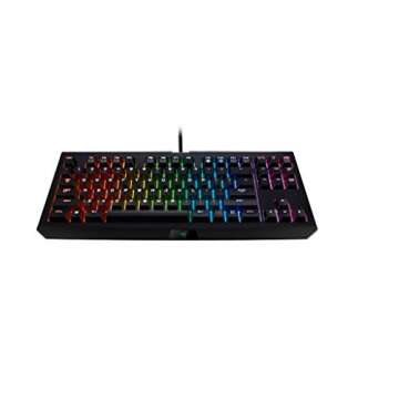 Razer RZ03-01430100-R3U1 BlackWidow Tournament Edition Chroma, Clicky RGB Mechanical Gaming Keyboard, Compact Layout - Green Switches