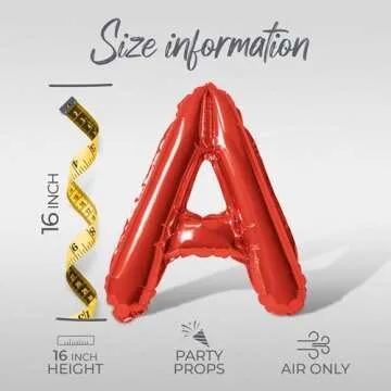 Letter Balloons - LOVE MY GALS 16" Inch Alphabet Letters Foil Mylar Balloon Valentines Day Banner (Red)