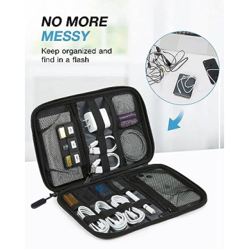 BAGSMART Grey Electronics Travel Organizer for Tech Accessories