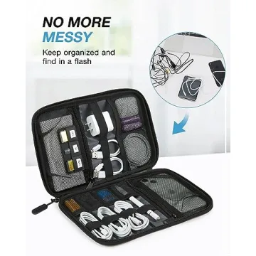 BAGSMART Grey Electronics Travel Organizer for Tech Accessories