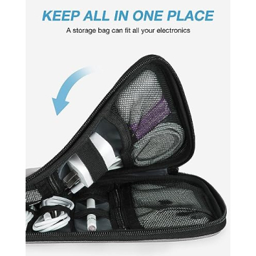 BAGSMART Grey Electronics Travel Organizer for Tech Accessories