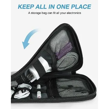 BAGSMART Grey Electronics Travel Organizer for Tech Accessories