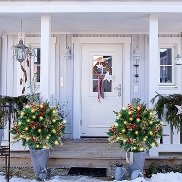 Lighted Christmas Urn Fillers with 60 LED Lights