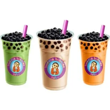 PINK 8" Boba Bubble Tea Straws by Buddha Bubbles Boba 50 Count