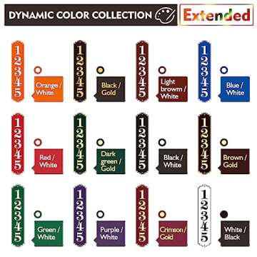 Pzztiola Reflective Address Plaque Sign Vertical - (18'' x 3.5 '')Personalized House Number Plaque,House Numbers for Outside House,Mailbox Post,Brick House,Pillar,Apartment,Office Metal Nite Bright