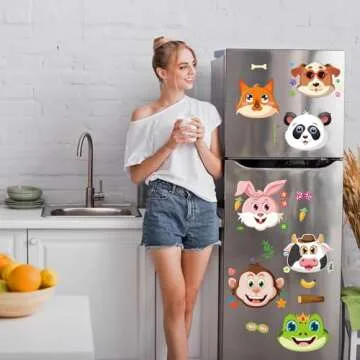 36 Sheets 9.8''×6.7'' Make a Face Stickers for Kids, Make Your Own Animal Stickers for Toddler Party Favors Activities, DIY Animals Stickers Supplies Crafts Toys Gifts