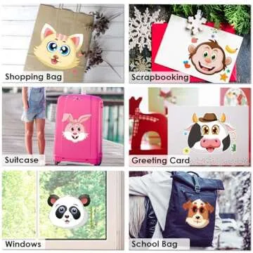 36 Sheets 9.8''×6.7'' Make a Face Stickers for Kids, Make Your Own Animal Stickers for Toddler Party Favors Activities, DIY Animals Stickers Supplies Crafts Toys Gifts