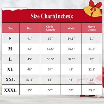 VAPICK Women's Christmas Costume - Mrs. Claus Dress Set