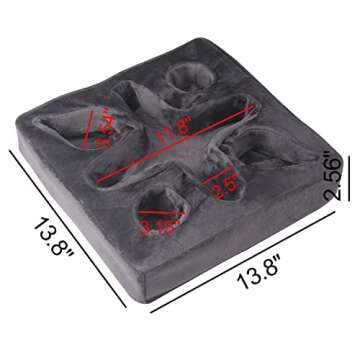 Couch and Bed Cup Holder Pillow, Sofa Refreshment Tray for Drinks/Remote Control/Snacks Holder (Gray)