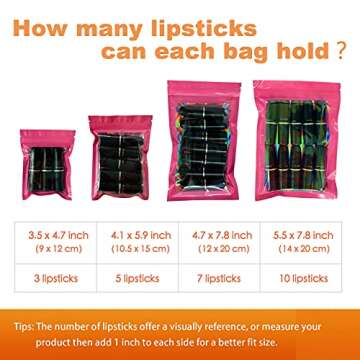 Cute Holographic Mylar Bags - 100 Count for All Uses