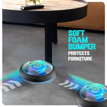 Hover Soccer Ball for Kids - Boy Birthday Gifts - Indoor Toy Games Gift for Boys Age 6, 7, 8, 9, 10, 11, 12 Year Old - Light-Up Toys Game for Kid - 6-8, 8-12 - Gift for 8 Year Olds (Single)