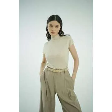 YooAi Women's Skinny Genuine Leather Belt with Gold Buckle