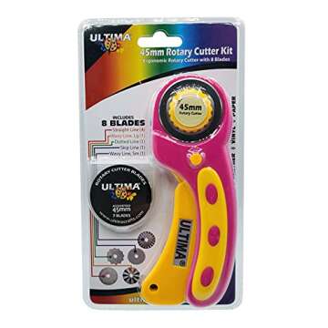 Ultima 45mm Rotary Cutter Kit with 8 Blades for Crafting